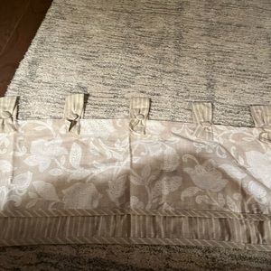 Waverly Cream and Tan Floral Curtains 3 valances